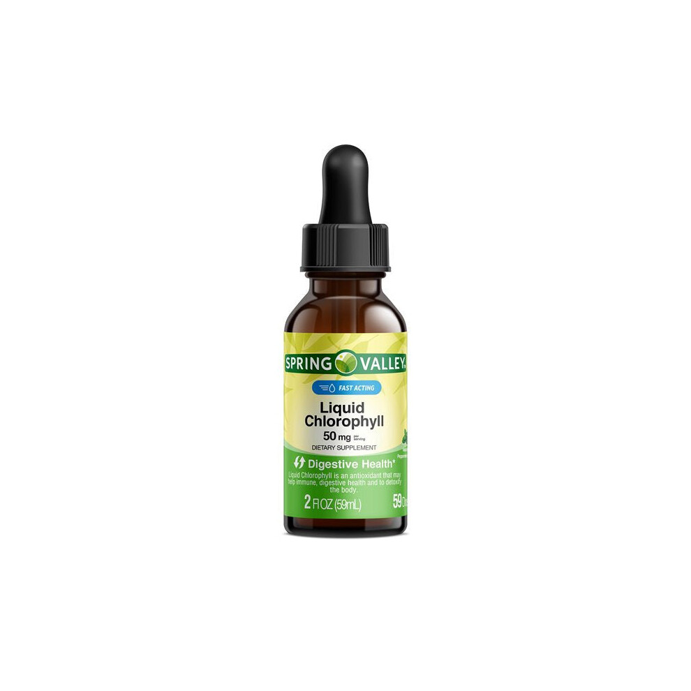 Spring Valley Fast Acting Liquid Chlorophyll, Peppermint, 2 Fl Oz