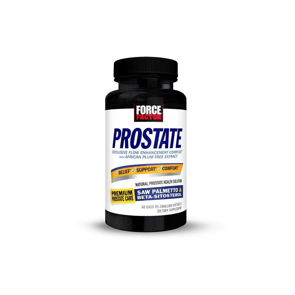 Force Factor Prostate Saw Palmetto And Beta Sitosterol Supplement For Men, 60 Softgels