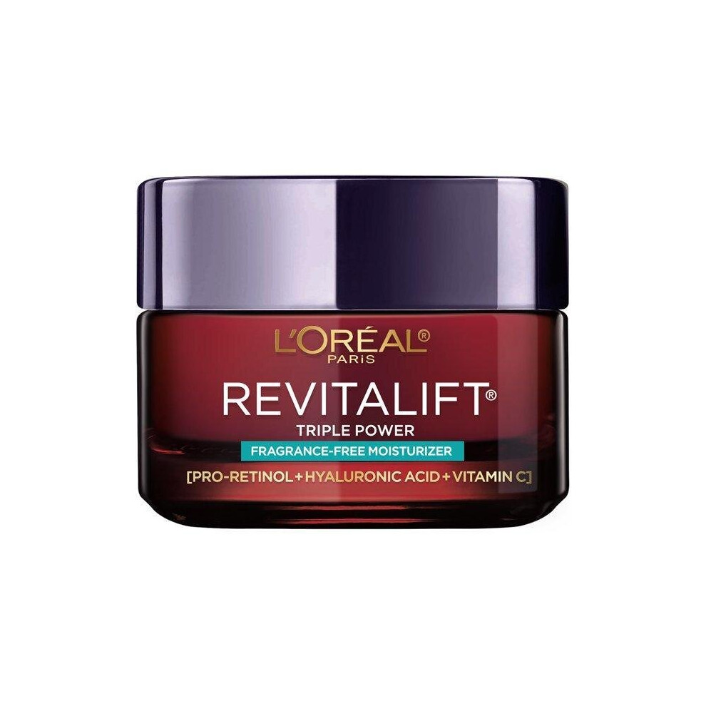 L'Oreal Paris Revitalift Triple Power Anti-Aging Cream, Fragrance Free, 1.7 oz.