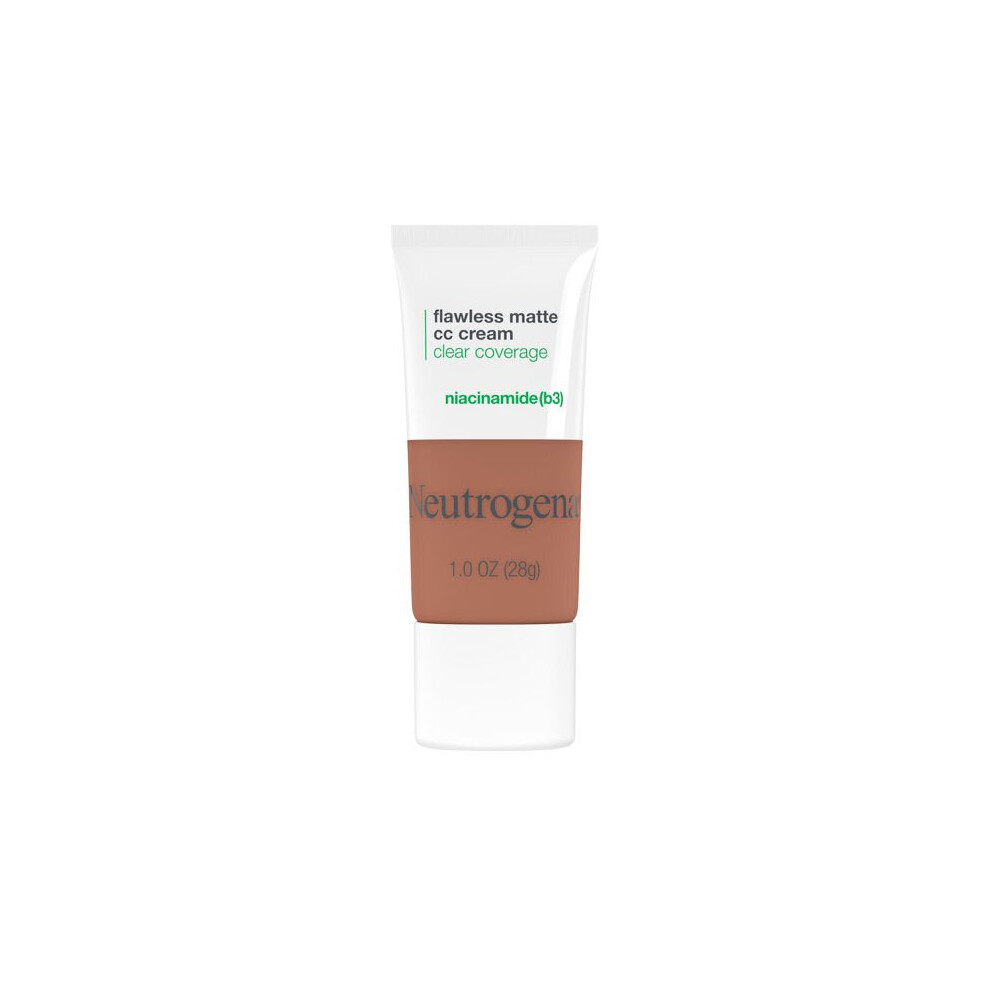 Neutrogena Clear Coverage Flawless Matte CC Cream, Amber 8.0, 1 oz