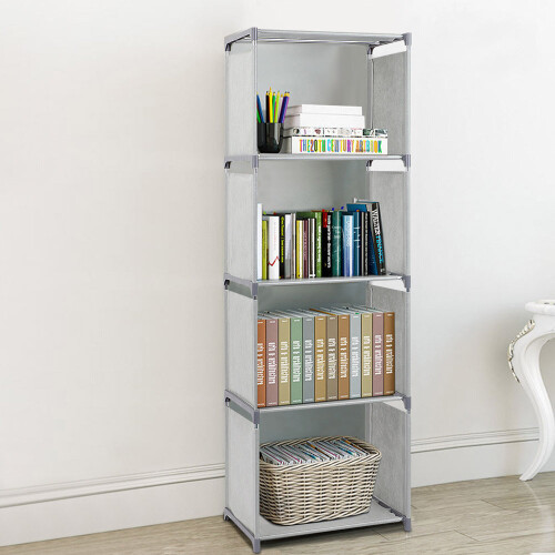 4 Cubes Modern Book Shelves Storage Shelf Bookcase Display Unit Stand Organizer