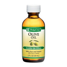 De La Cruz Pure Olive Oil - Natuurlijke Olijfolie voor Haar en Huid - Lichte Bodyolie voor Droge Huid 2 Fl Oz (2 Flessen)