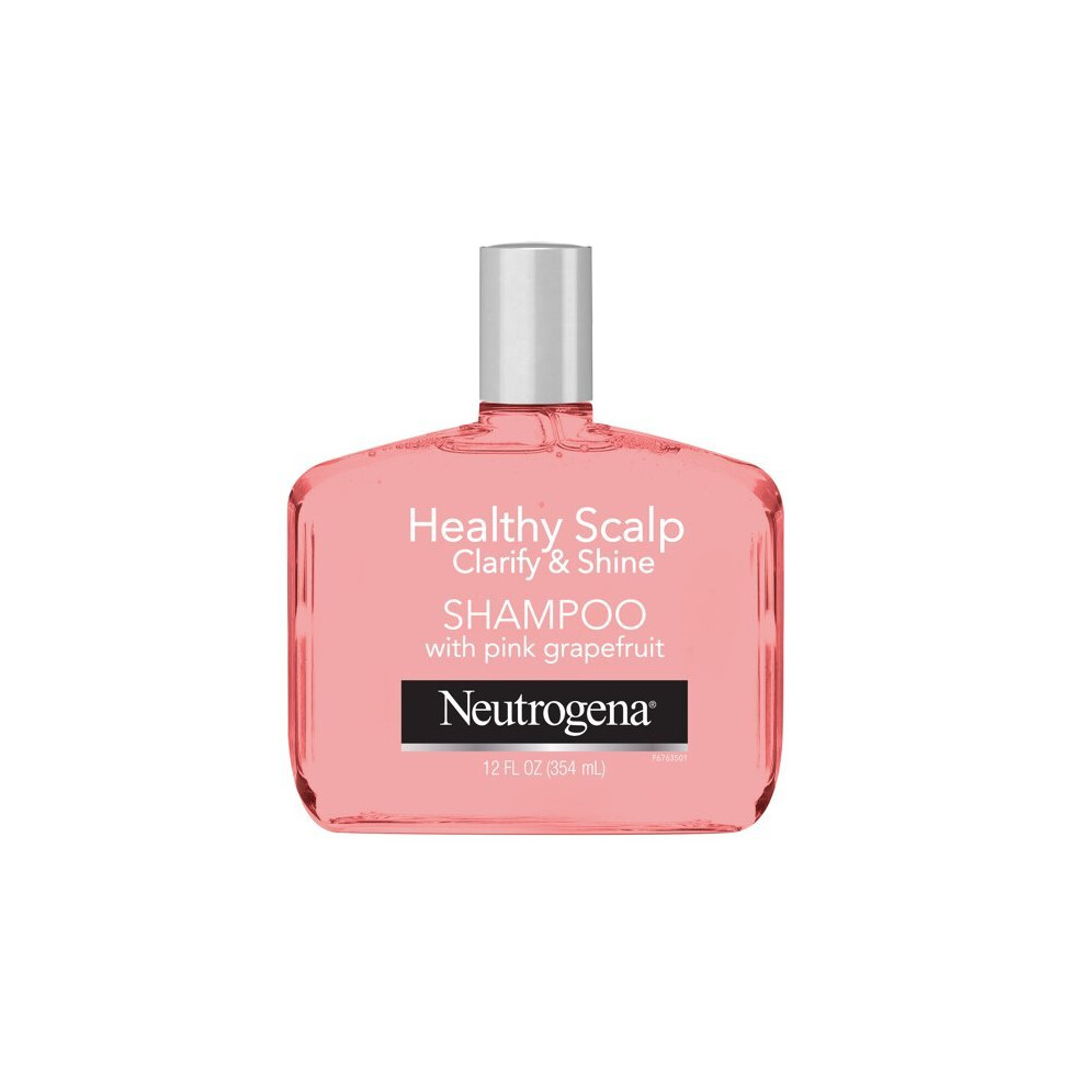 Neutrogena Exfoliating Shampoo for Oily Hair & Scalp with Pink Grapefruit, Healthy Scalp Clarify & Shine, Sulfate-Free Surfactants, 12 oz