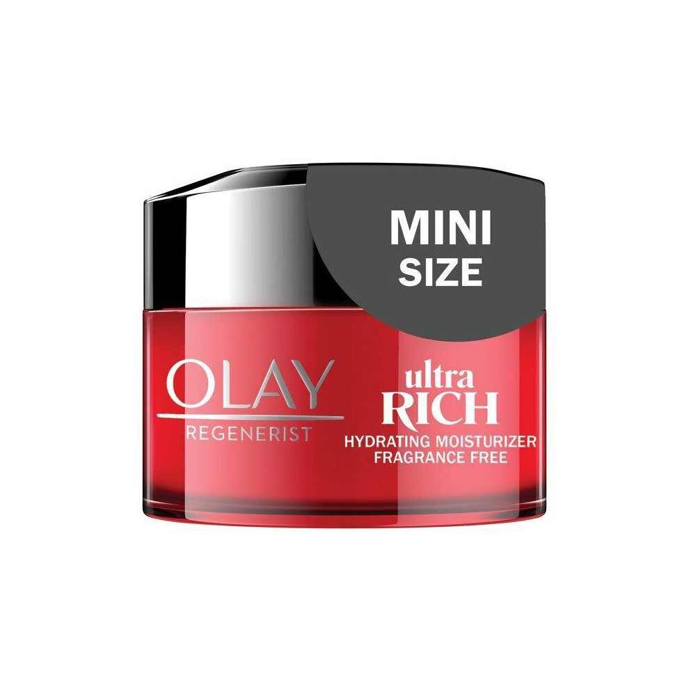 Olay Regenerist Ultra Rich Face Moisturizer, Fragrance-Free, Trial Size, 0.5 oz