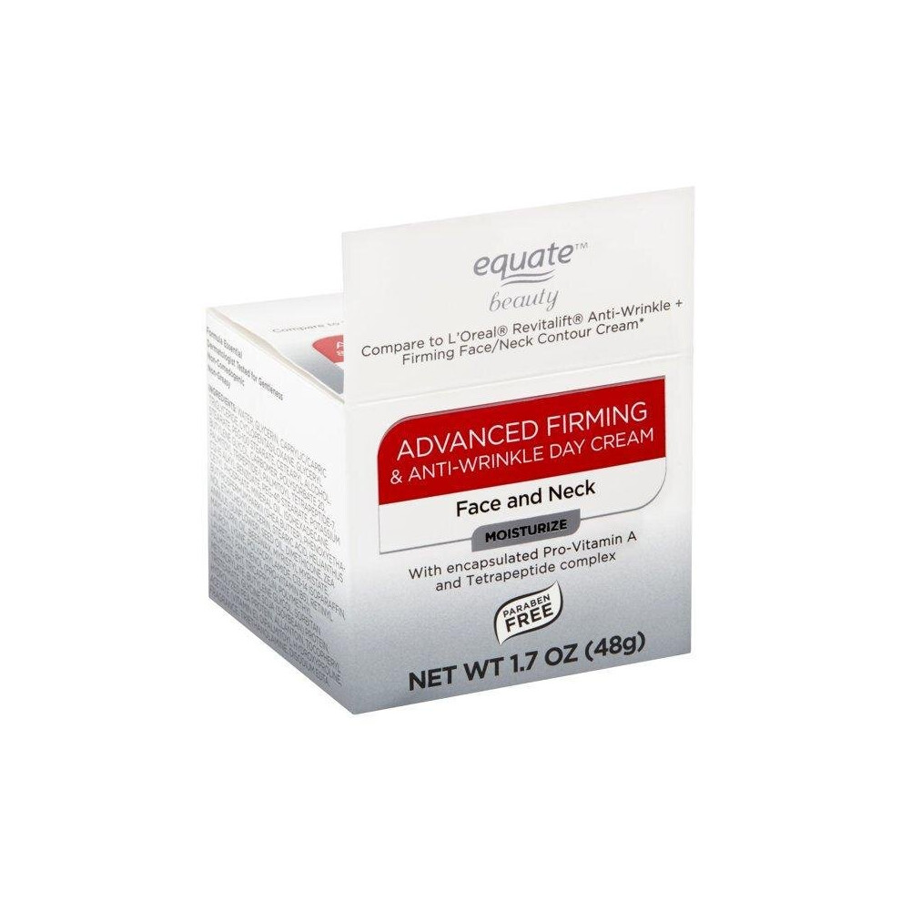 Equate Cream Beauty Face And Neck Advanced Firming & Anti-Wrinkle Day 1.7 Oz