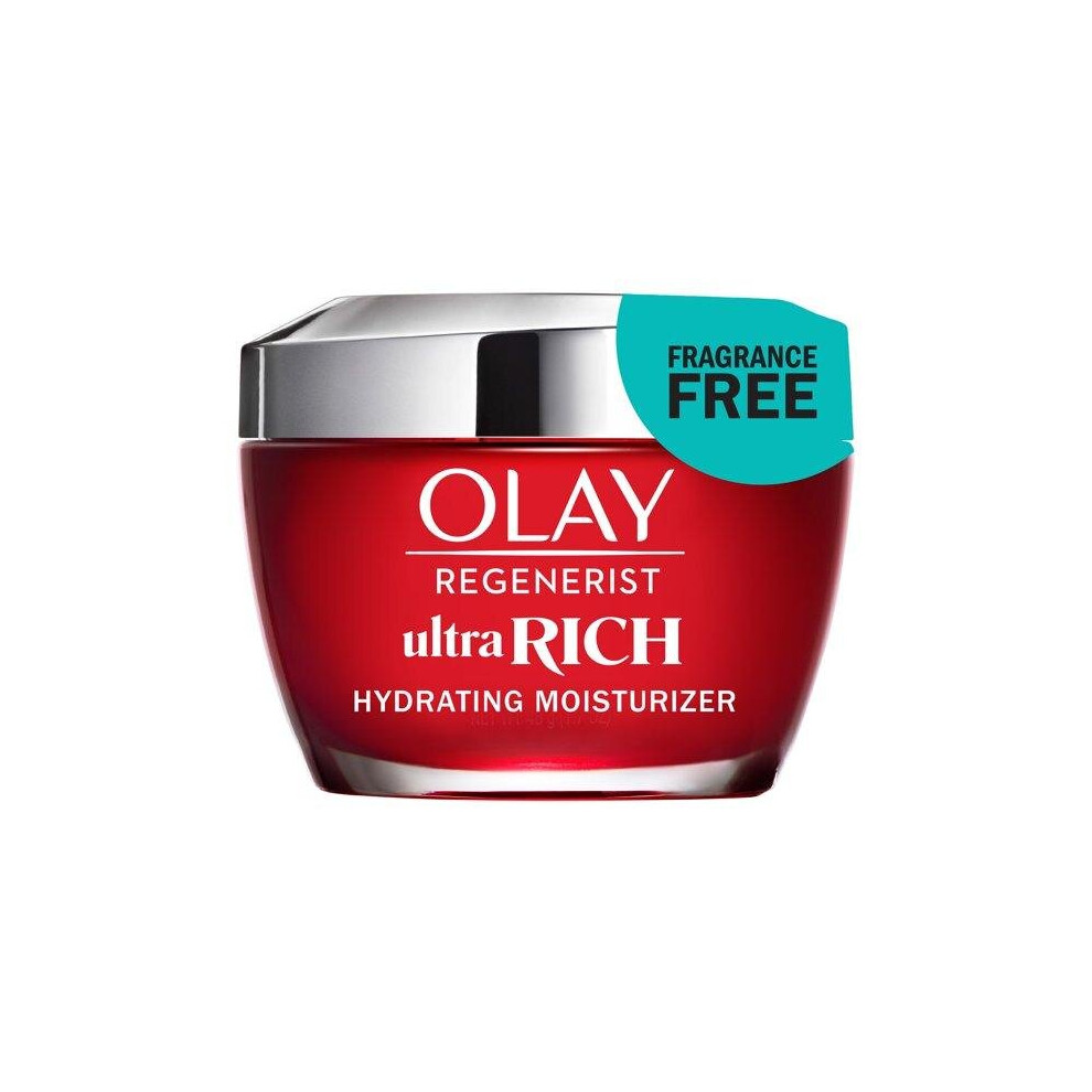 Olay Regenerist Ultra Rich Face Moisturizer, Fragrance-Free, 1.7 Oz Red