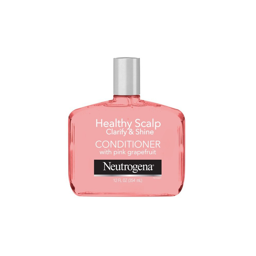 Neutrogena Conditioner for Oily Hair & Scalp with Pink Grapefruit, Healthy Scalp Clarify & Shine, Sulfate-Free Surfactants, Color-Safe, 12 oz