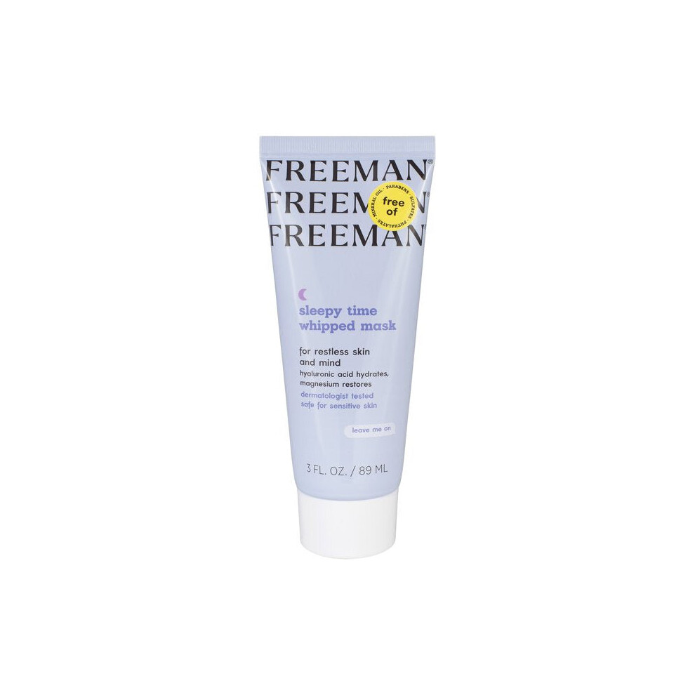 Freeman Sleepy Time Whipped Facial Mask, Skin Hydrating and Repairing, Hyaluronic Acid to Calm, 3 fl oz