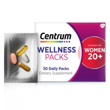 Centrum Wellness Packs Daily Vitamins for Women In Their 20S, With Complete Multivitamin - 30 Packs/1 Month Supply