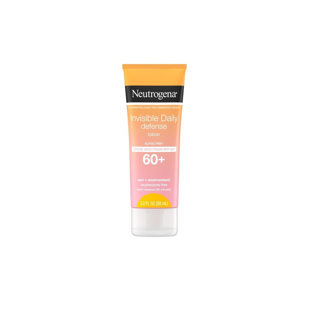 Neutrogena Invisible Daily Defense Lotion, SPF 60+, 3.0 fl. Oz