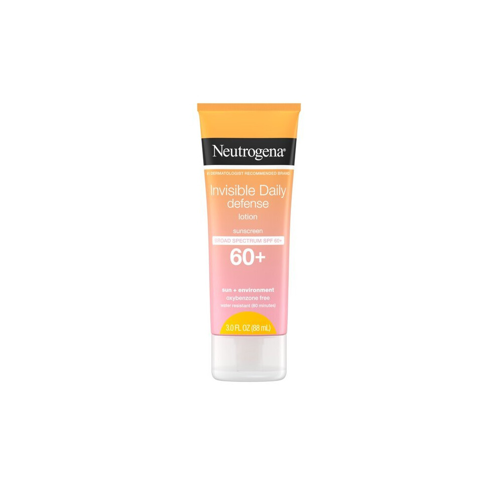Neutrogena Invisible Daily Defense Lotion, Spf 60+, 3.0 Fl. Oz