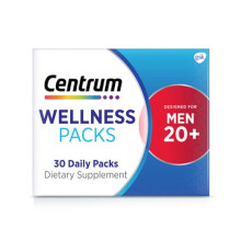 Centrum Wellness Packs Daily Vitamins for Men In Their 20S, With Complete Multivitamin - 30 Packs/1 Month Supply