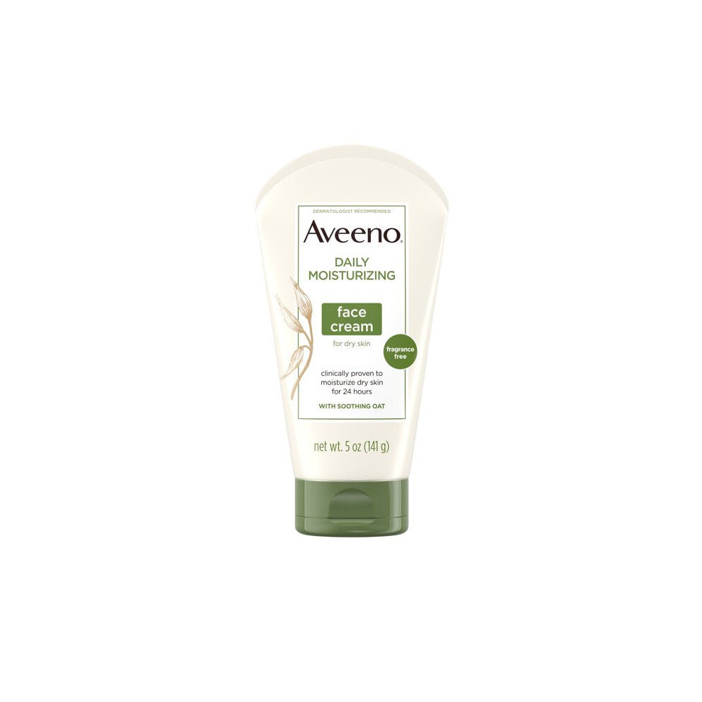 Aveeno Daily Moisturizing Face Cream for Dry Skin, Non-GMO Oat, 5 oz