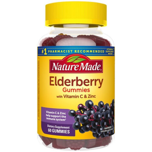 Nature Made Nature Made Elderberry Gummies with Zinc and Vitamin C, 60 Count