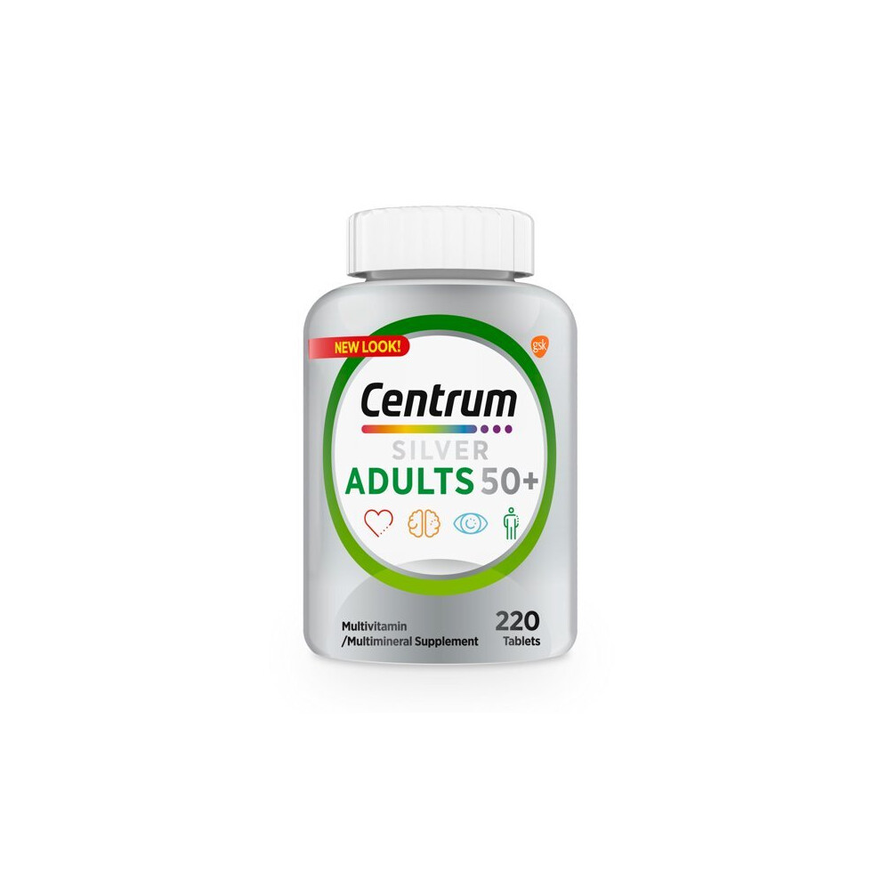 Centrum Silver Multivitamin for Adults 50 Plus, Multimineral Supplement, 220 Ct