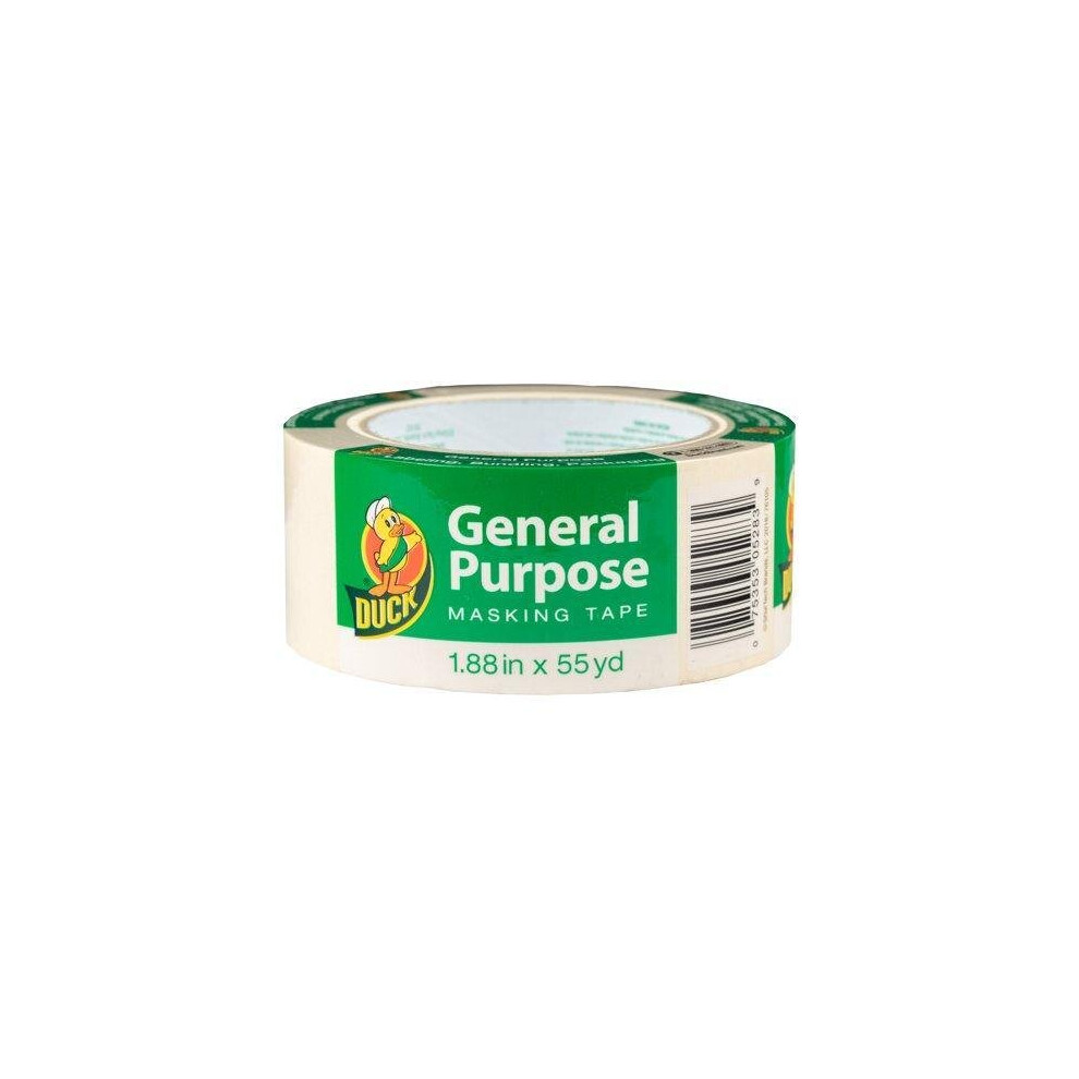 Duck Brand 1.88 In X 55 Yd General Purpose Masking Tape, Beige 075353052839