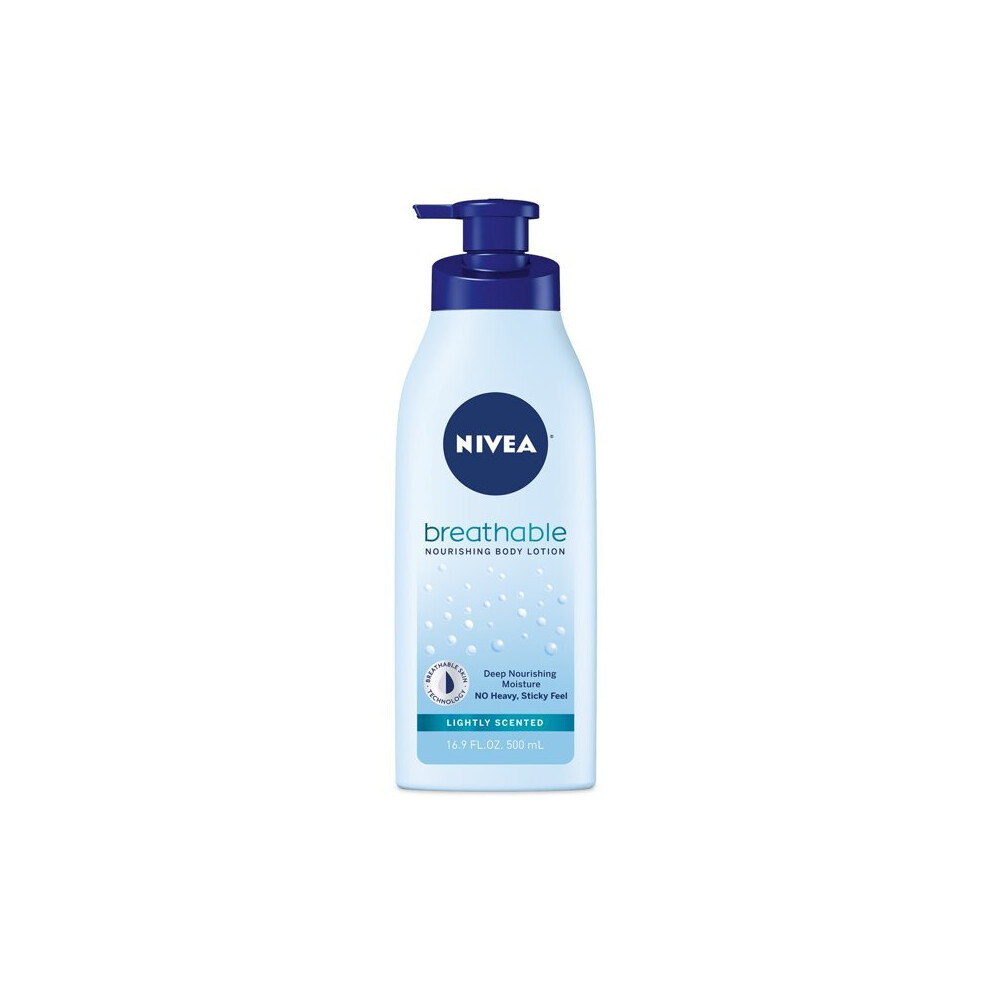 NIVEA Breathable Lightly Scented Body Lotion, 16.9 Fl Oz