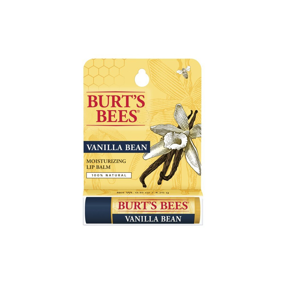 Burt's Bees 100% Natural Moisturizing Lip Balm, Vanilla Bean - 1 Tube