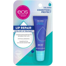 eos The Hero Lip Repair, Behandlung f r extra trockene Lippen, 24-Stunden-Feuchtigkeitspflege f r die Lippen ber Nacht, nat rlicher Erdbeerextra