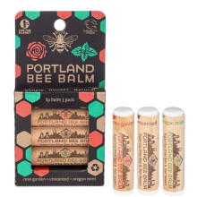 Bálsamo Labial Portland Bee Balm Natural a Base de Cera de Abejas Sin Fragancia 3 Unidades