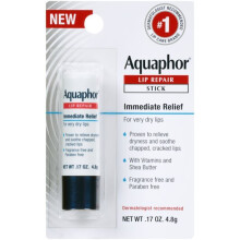 Aquaphor, Lip Repair Stick, Immediate Relief, Fragrance Free, 0.17 oz (4.8 g)