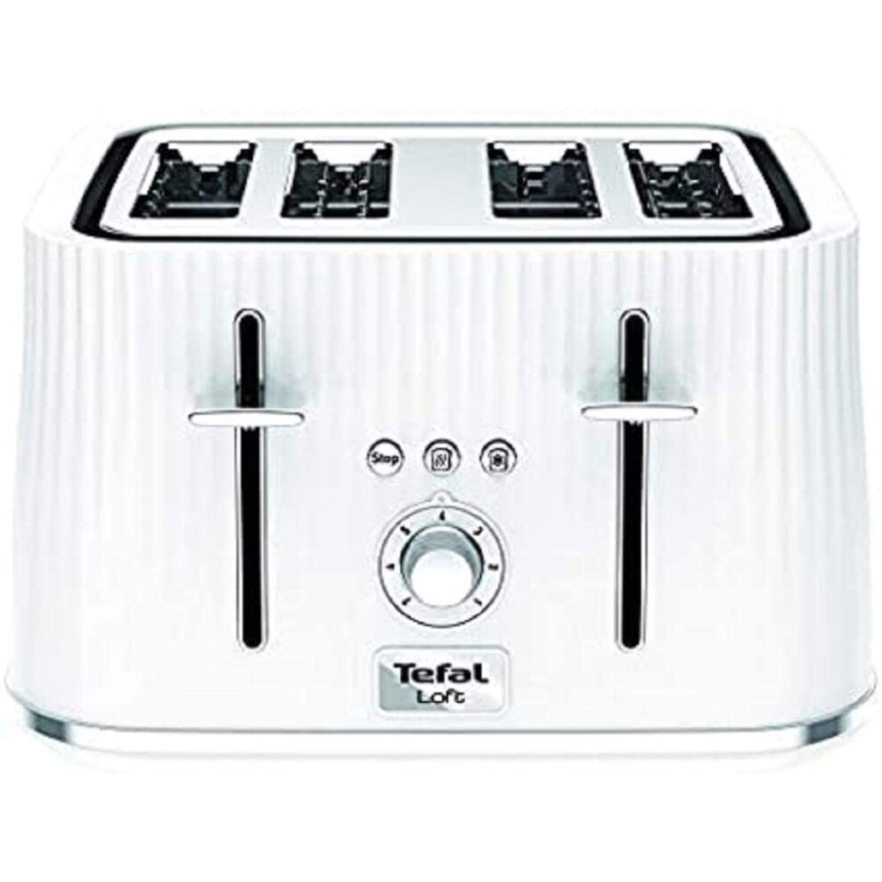 Tefal Loft TT760140 4-Slot Toaster/White Slice, Plastic, 1700 W - UK Stock