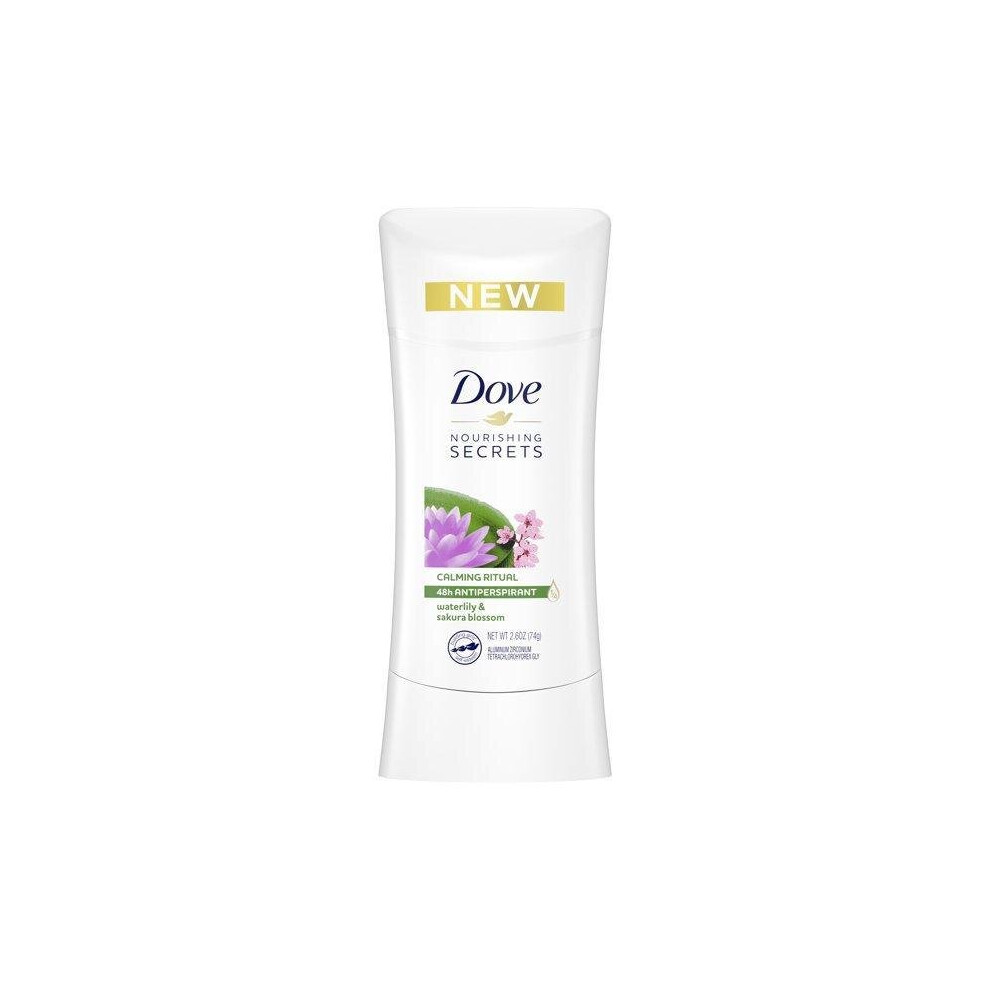 Dove Nourishing Secrets Antiperspirant Deodorant Stick Waterlily & Sakura Blossom,, 2.6 Oz