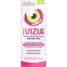 iVIZIA Sterile Lubricant Eye Drops for Dry Eyes, Preservative-Free, Moisturizing, Dry Eye Relief, Contact Lens Friendly, 0.16 fl oz bottle