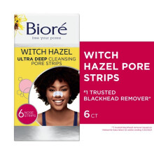 Biore, Ultra Strength Deep Cleansing Pore Strips, Witch Hazel, 6 Nose Strips