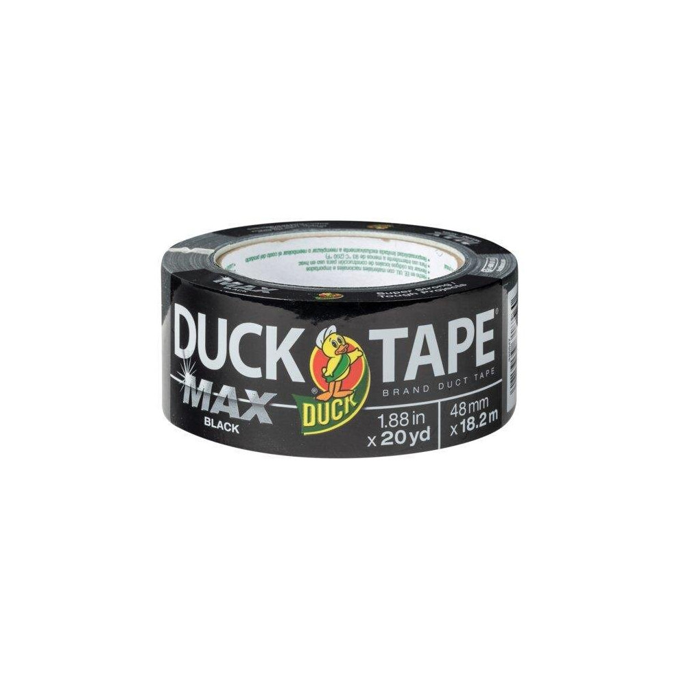 Duck Brand Max Strength 1.88 In X 20 Yd Black Duct Tape Roll 075353318560