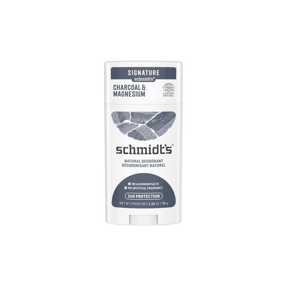 Schmidt's Aluminum Free Natural Deodorant Charcoal & Magnesium 2.65 Oz