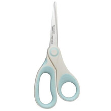 Westcott Carbo Titanium Non-Stick Scissors, 8", Straight, Craft, White/Blue, 1-Count