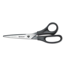 Westcott All Purpose Scissors, 8", Stainless Steel, Straight, Black, for Office/School, 1-Count