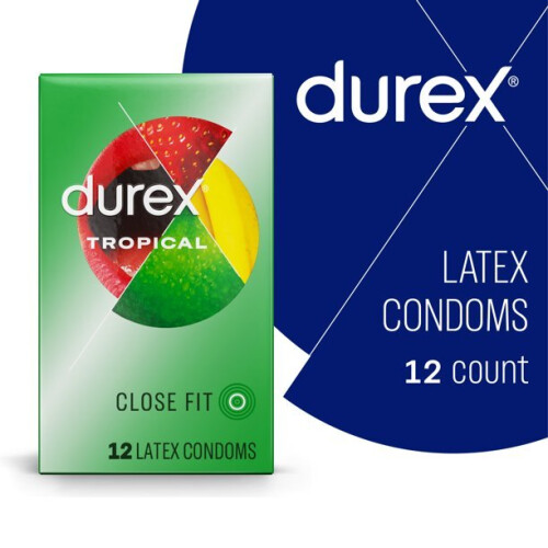 Durex Durex, Tropical, Close Fit, 12 Latexkondome