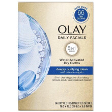 Olay Dagelijkse Gezichtsreinigingsdoekjes, Diepzuiverend, 66 stuks