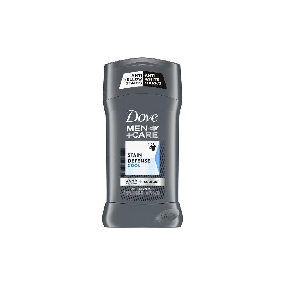 Dove Men+Care Stain Defense Cool Antiperspirant Deodorant Stick, 2.7 oz
