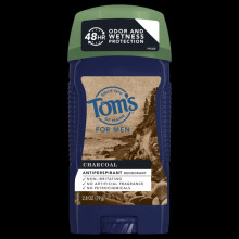 Tom's of Maine Natural Charcoal Antiperspirant Deodorant for Men, 2.8 Oz.