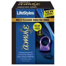 Lifestyles Vibrating Ring Massager 4ct