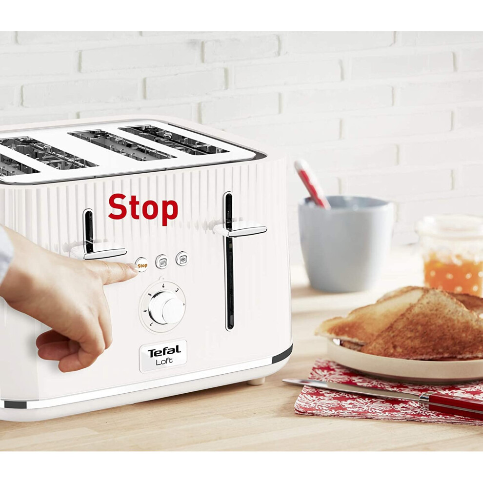 tefal-loft-tt760140-4-slot-toaster-white-slice--plastic--1700-w---uk-stock