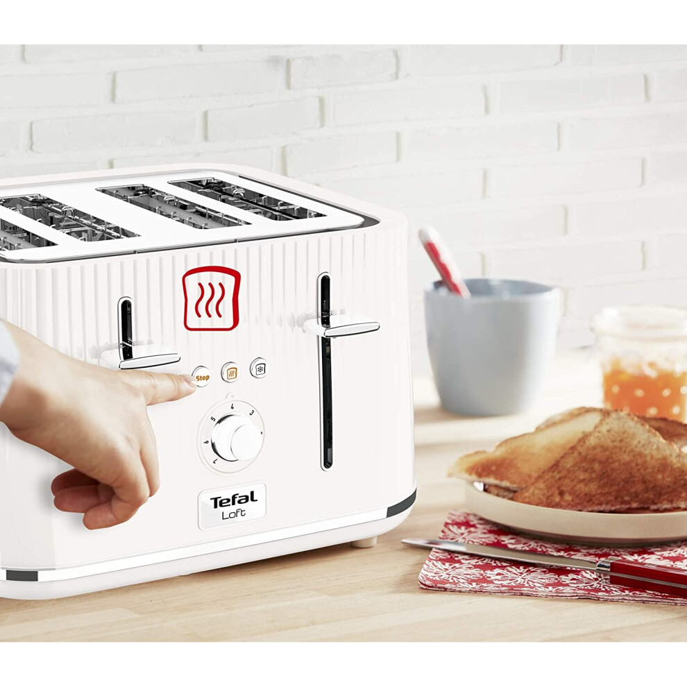 tefal-loft-tt760140-4-slot-toaster-white-slice--plastic--1700-w---uk-stock