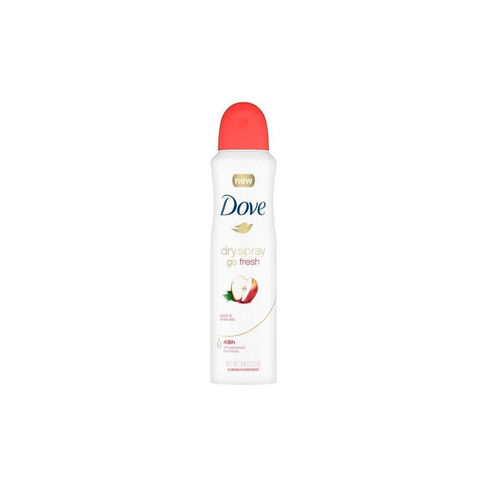 Dove Dry Spray Go Fresh Antiperspirant Deodorant Apple & White Tea 3.8oz