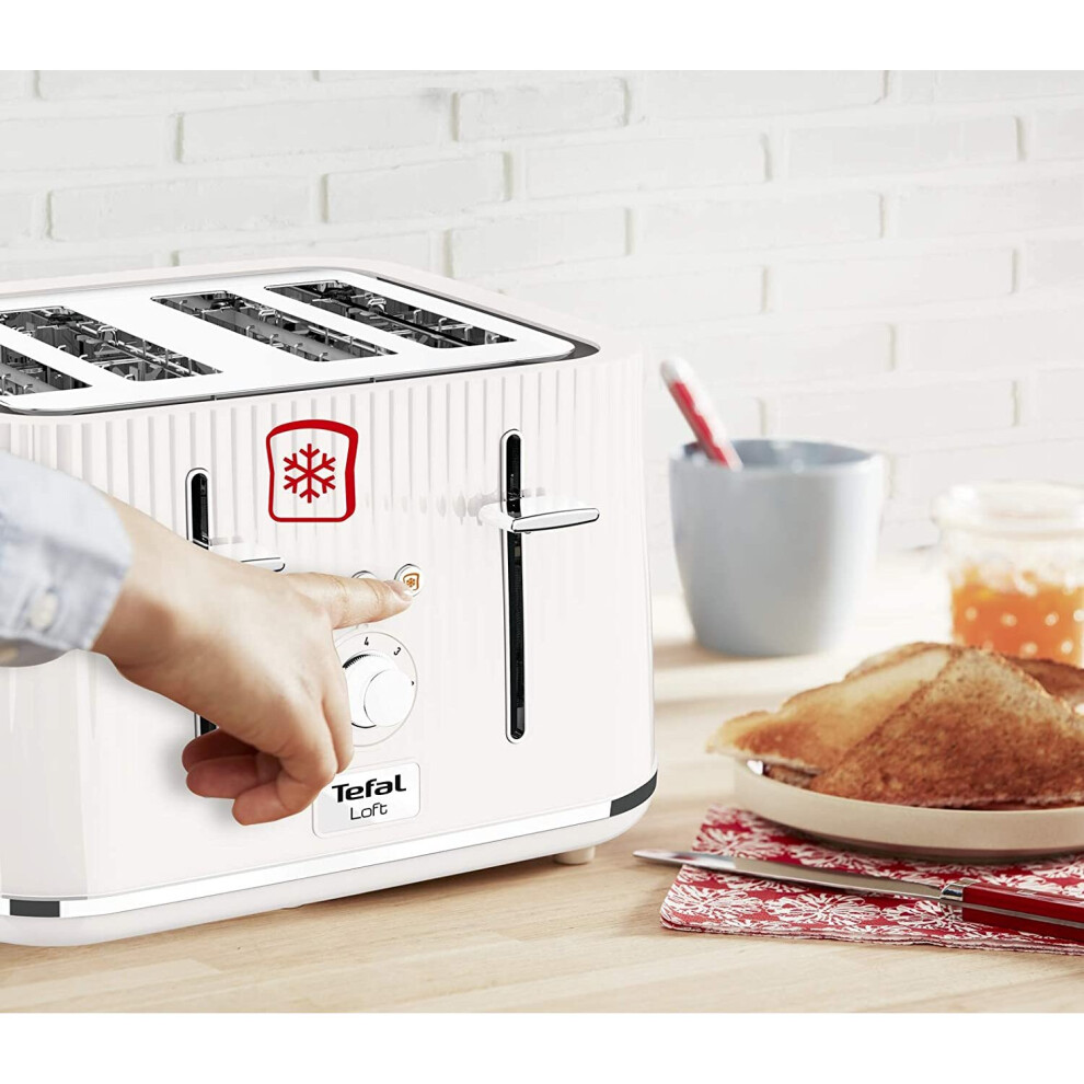 tefal-loft-tt760140-4-slot-toaster-white-slice--plastic--1700-w---uk-stock