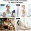 (White) Portable Bladeless Cooling Fan Neck Fan Hands-Free 9