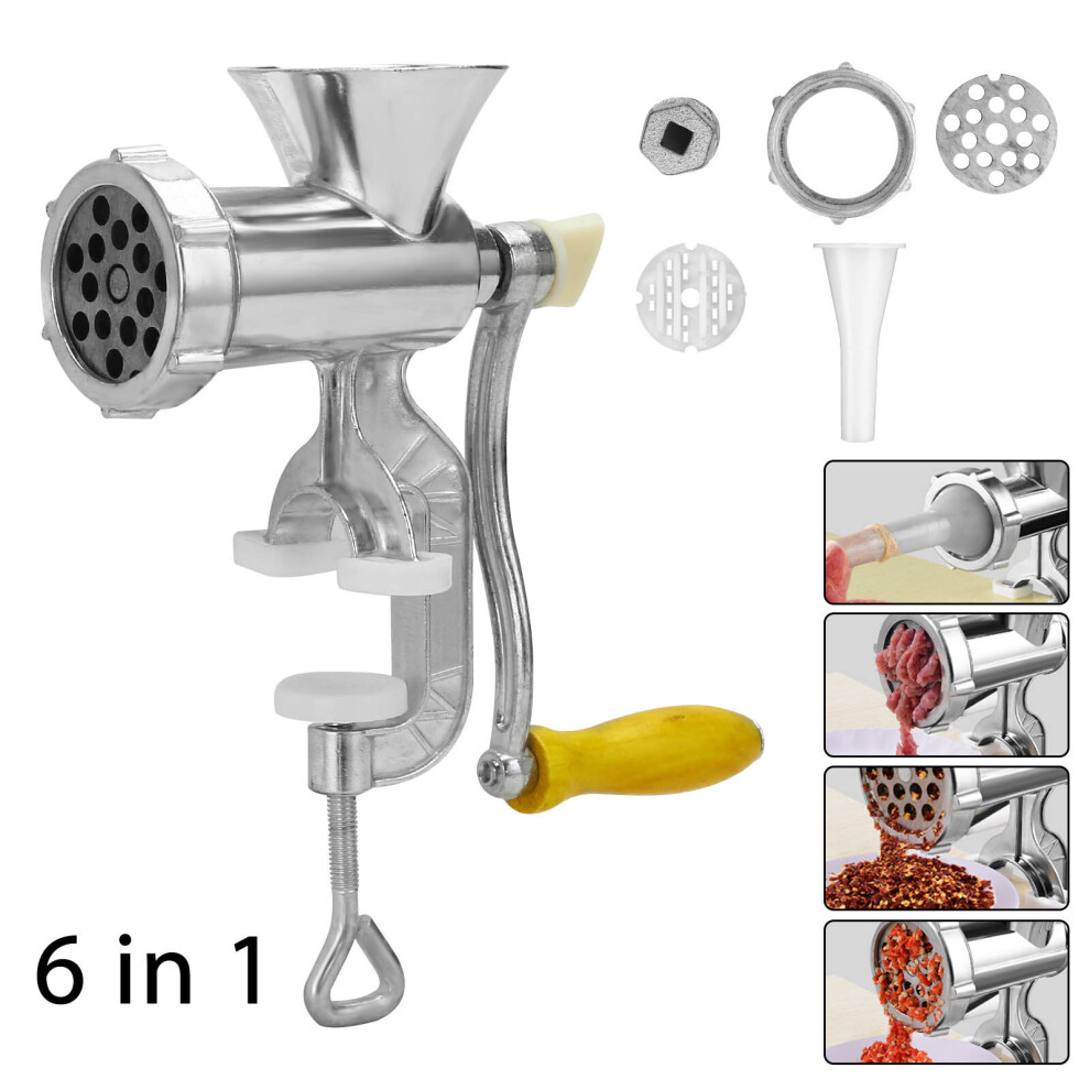 Multifunction Manual Meat Grinder Stuffer Hand Sausage Sauce Maker Filler Tool