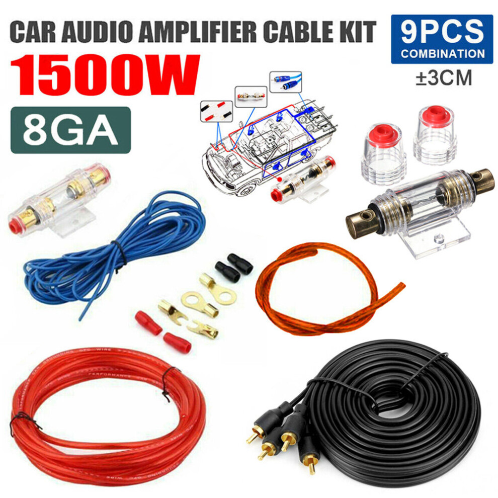 1500 Watt Complete 8 Guage Car Amp Audio Amplifier Wiring Kit-image-OPC-P97JMKT-NEW
