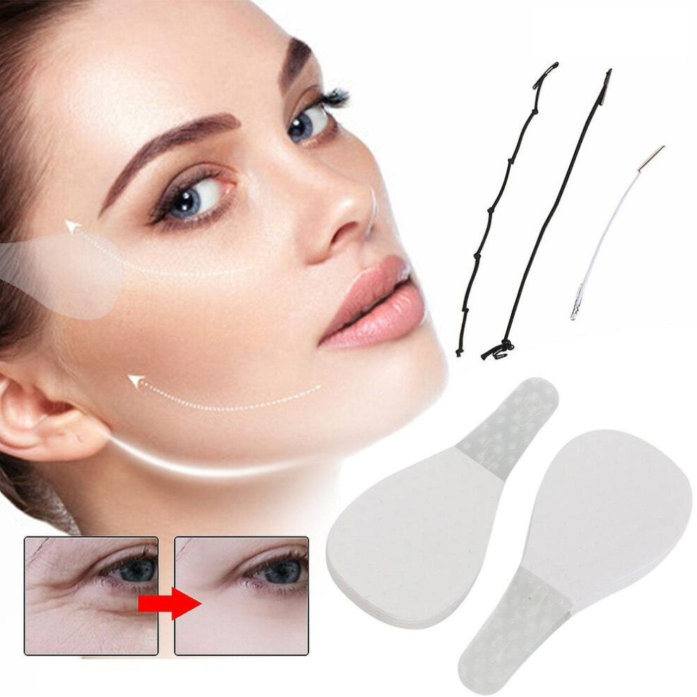 (60pcs) Invisible Face Lift Stickers Set Instant Face Lift Tape Elasticity Neck Eye Lift Patch