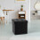 (Small, Black) Single Double Ottoman Foldable Storage Box Footstool Seat Faux Leather 1