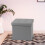 (Small, Silver) Single Double Ottoman Foldable Storage Box Footstool Seat Faux Leather 1