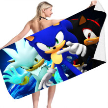 (Blue, 70*150cm) Sonic Beach Towel Microfiber Beach Bath Towel Variety Square Women Beach Shawl