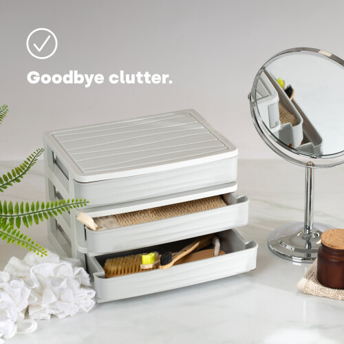 LIVIVO (3 DRAWER) LIVIVO Desktop Makeup Storage Organiser 2